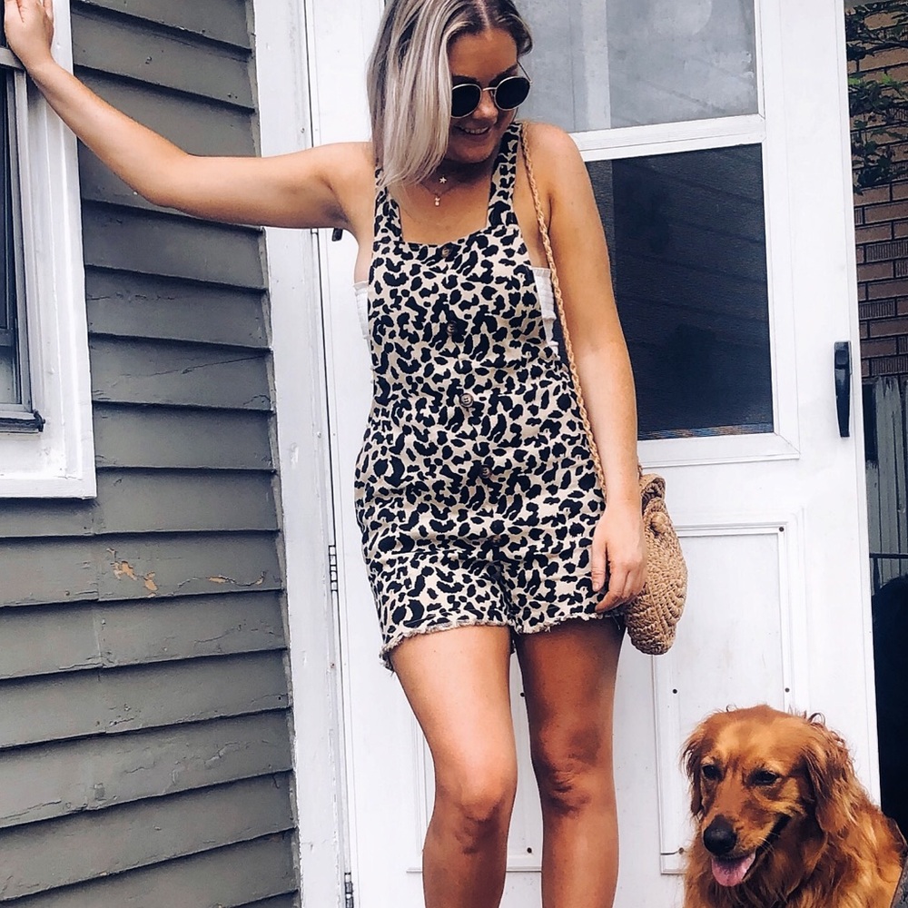 Leopard print romper